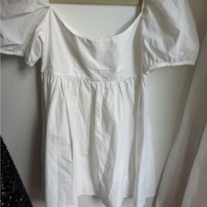 Ciao Lucia White Puff Sleeve Ruffled Blouse